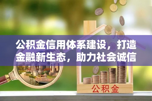 甘井子公积金信用体系建设，打造金融新生态，助力社会诚信发展