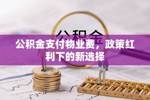 甘井子公积金支付物业费，政策红利下的新选择
