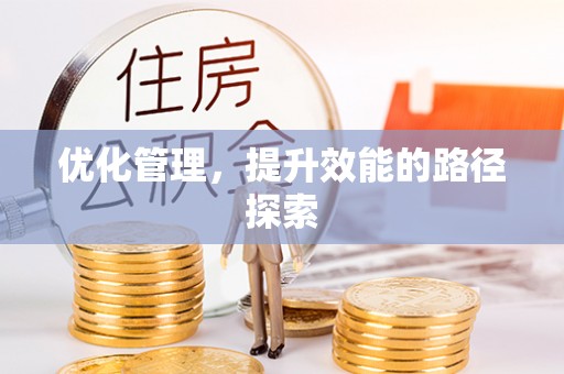 甘井子优化管理，提升效能的路径探索