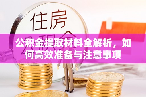 甘井子公积金提取材料全解析，如何高效准备与注意事项