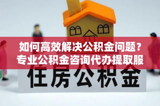 甘井子如何高效解决公积金问题？专业公积金咨询代办提取服务来帮你