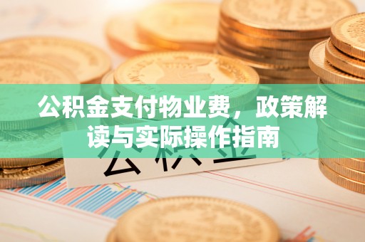 甘井子公积金支付物业费，政策解读与实际操作指南